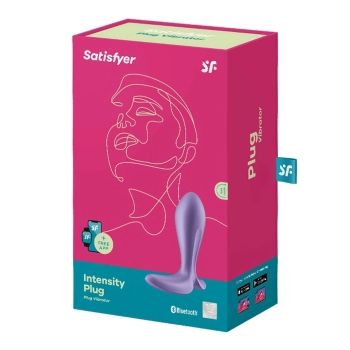 Korek analny wibrujący Satisfyer Intensity Plug fioletowy Bluetooth