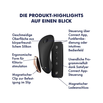 Stymulator łechtaczki Satisfyer Little Secret do majtek czarny