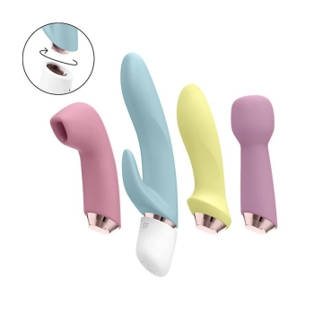 Zestaw Satisfyer Marvelous Four 4 głowice silikonowe USB