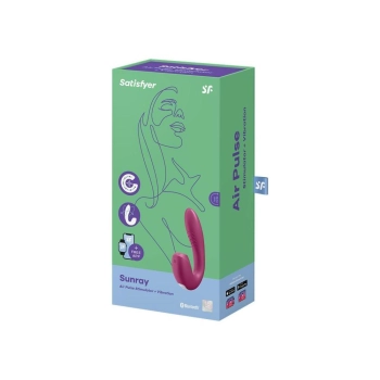 Stymulator Satisfyer Sunray Berry z aplikacją USB