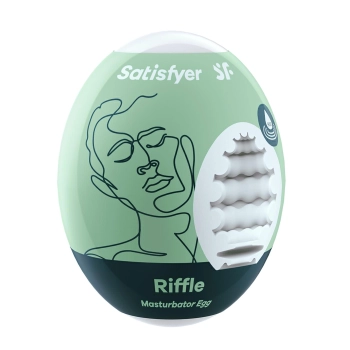 Jajko masturbator hydroaktywne Satisfyer Eggcited Riffle jasnozielone 7 cm