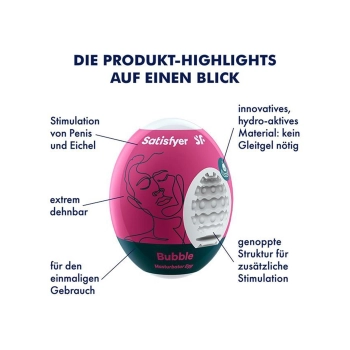 Masturbator jajko Satisfyer EGGCITED fioletowy biały