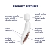 Masażer wibracyjny Satisfyer Wanderland biało różowozłoty XXL 30 cm USB