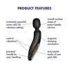 Masażer wibracyjny Satisfyer Wanderland XXL czarny różowe złoto 30 cm USB