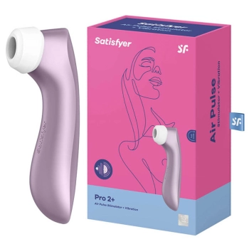 Bezdotykowy masażer łechtaczki Satisfyer Pro 2+ fioletowy USB 16 cm