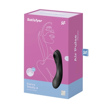 Wibrator Satisfyer Curvy Trinity 4 czarny silikonowy 17cm wodoodporny