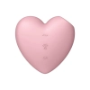 Stymulator łechtaczki Satisfyer Cutie Heart jasnoczerwony silikonowy USB