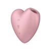 Stymulator łechtaczki Satisfyer Cutie Heart jasnoczerwony silikonowy USB