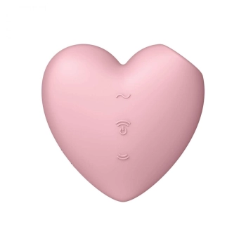 Stymulator łechtaczki Satisfyer Cutie Heart jasnoczerwony silikonowy USB