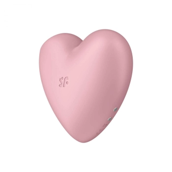 Stymulator łechtaczki Satisfyer Cutie Heart jasnoczerwony silikonowy USB