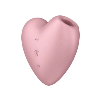 Stymulator łechtaczki Satisfyer Cutie Heart jasnoczerwony silikonowy USB