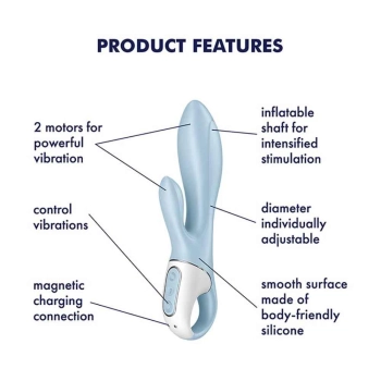 Wibrator króliczek pompowany Satisfyer Air Pump Bunny 1 silikonowy USB