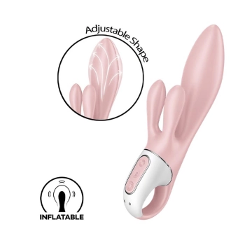 Wibrator króliczek nadmuchiwany Satisfyer Air Pump Bunny 3 różowy USB