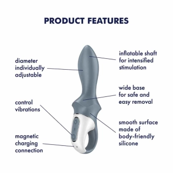 Wibrator analny pompowany Satisfyer Air Pump Booty 1 USB