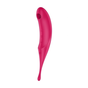Stymulator łechtaczki Satisfyer Twirling Pro czerwony USB