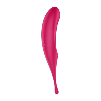 Stymulator łechtaczki Satisfyer Twirling Pro czerwony USB