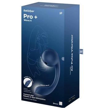 Wibrator punktu G Satisfyer Pro+ Wave 4 Connect niebieski USB