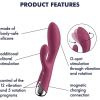 Wibrator króliczek z rotacją Satisfyer Spinning Rabbit 1 czerwony USB