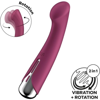 Wibrator punktu G obrotowy Satisfyer Spinning 1 czerwony