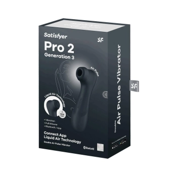 Stymulator Satisfyer Pro 2 Liquid Air czarny Bluetooth USB