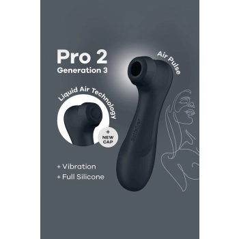 Stymulator Satisfyer Pro 2 Liquid Air czarny Bluetooth USB