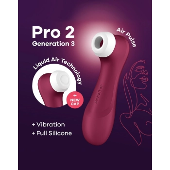 Stymulator łechtaczki Satisfyer Pro 2 Liquid Air bordowy USB