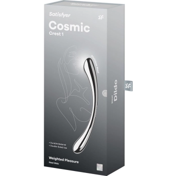 Dildo dwustronne ze stali nierdzewnej Satisfyer Cosmic Crest 1