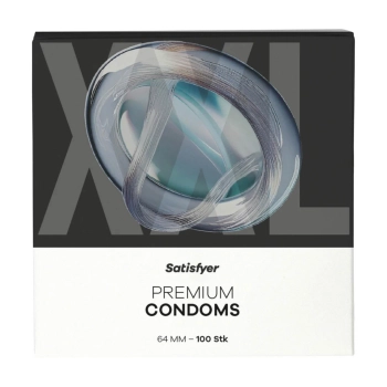 Prezerwatywy Satisfyer XXL transparentne nawilżane 100 szt