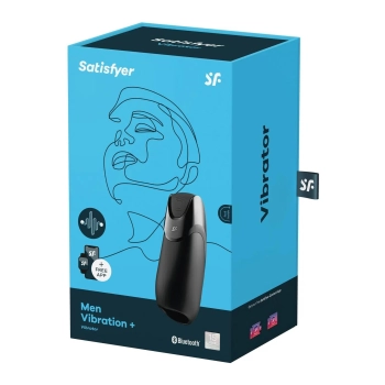 Masturbator Satisfyer Men Vibration+ z wibracją i aplikacją czarny