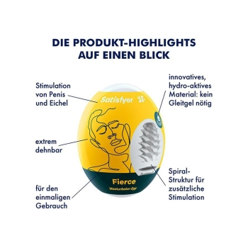 Masturbator jajko hydroaktywny Satisfyer EGGCITED żółty