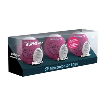 Masturbator jajka Satisfyer Bubble 3 szt fioletowy