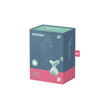 Wibrator mini silikonowy Satisfyer Viva la Vulva 3 mint USB
