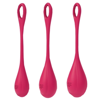 Zestaw kulek silikonowych Satisfyer Yoni Power 1 czerwony