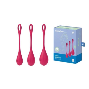 Zestaw kulek silikonowych Satisfyer Yoni Power 1 czerwony