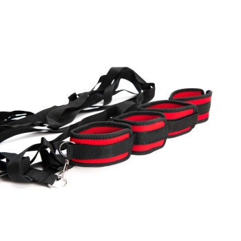 Black And Red Wrist And Ankle Bed