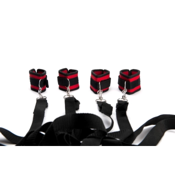 Black And Red Wrist And Ankle Bed
