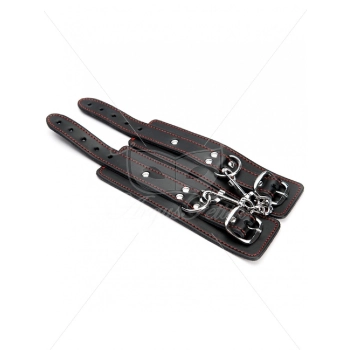 Black Leather Wrist Cuffs