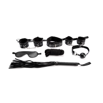 7 Pieces Black Bondage Set