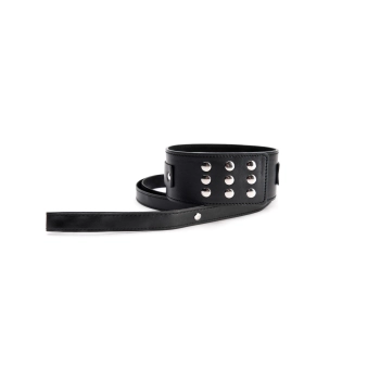 Black Collar With Leash