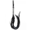 Black White Long Stripe Flogger