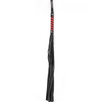 Black Red Long Stripe Flogger