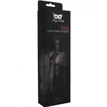 Black Red Long Stripe Flogger
