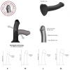 Dildo silikonowe zginane Strap on me czarny M