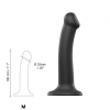 Dildo silikonowe zginane Strap on me czarny M
