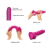 Dildo realistyczne z przesuwaną skórą Strap-on-me fuksja 17 cm