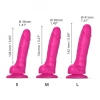 Dildo realistyczne z przesuwaną skórą Strap-on-me fuksja 17 cm