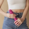 Dildo realistyczne z przesuwaną skórą Strap-on-me fuksja 17 cm