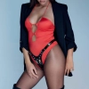 Uprząż strap-on Fabulous Strap-on-me błyszcząca czarna uniwersalna