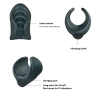 Masturbator wibrujący Man.wand silikonowy 10 trybów 8,5 cm
