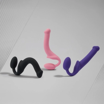 Strapon silikonowy półrealistyczny giętki Dorcel różowy M